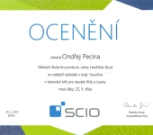 Ocenění za výborné výsledky v Národním testování pro 9. třídu